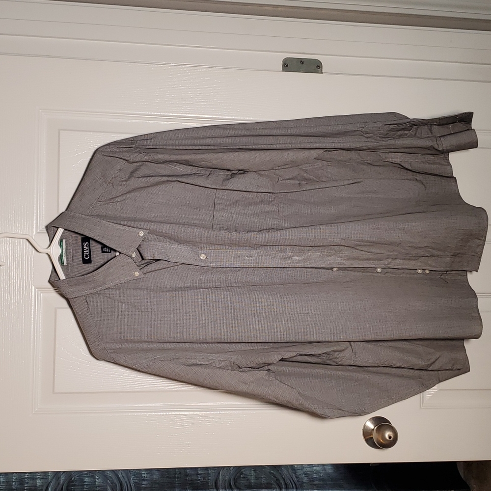 Long-sleeved button down dress shirt, 18.5 neck